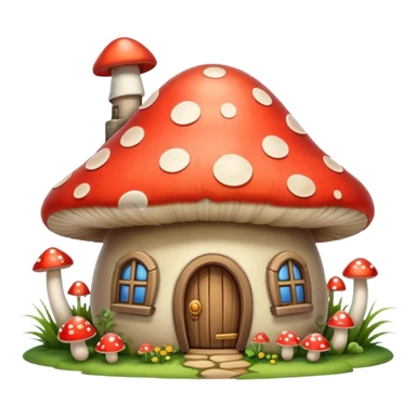 Mushroom house sticker