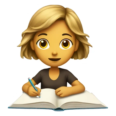 Girl studying  sticker