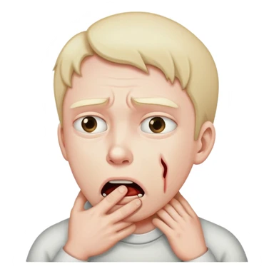 a person choking and strangling themselves because they are completely and utterly fed up.  sticker