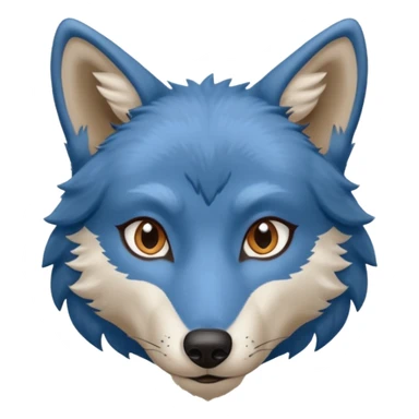 A female blue wolf  sticker
