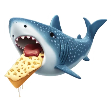 Whale shark eating icecream  sticker