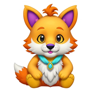 A colorful unique original interesting quirky fursuit sticker