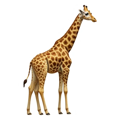 cinematic-giraffe-realistic-full-body-standing-emoji,-towering-elegantly-over-the-savanna,-long-neck-arched-slightly,-head-tilted-dramatically,-sleek-golden-coat-with-bold-brown-patches,-large-dark-eyes-exuding-playful-wisdom,-simplified-yet-realistic-focused-features,-highly-detailed,-glowing-with-an-almost-sarcastic-glow sticker