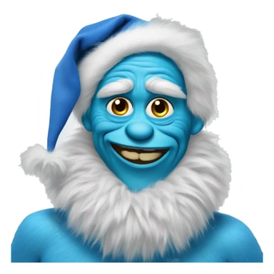 Blue grinch originating from knee surgery Tik tok trend sticker
