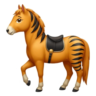 Un chat qui chevauche un cheval sticker