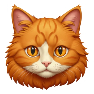 orange cat with no right eye  sticker