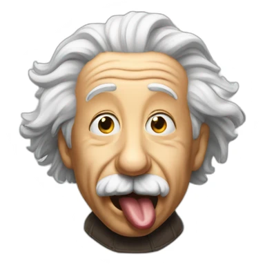 einstein tongue Throat ai sticker