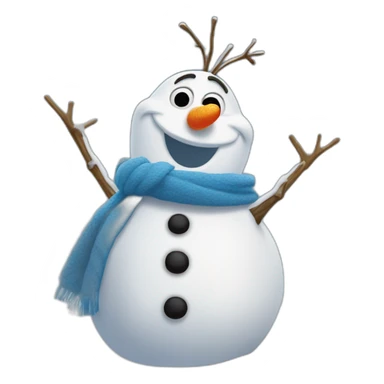 Olaf le bonhomme de neige qui dort sticker