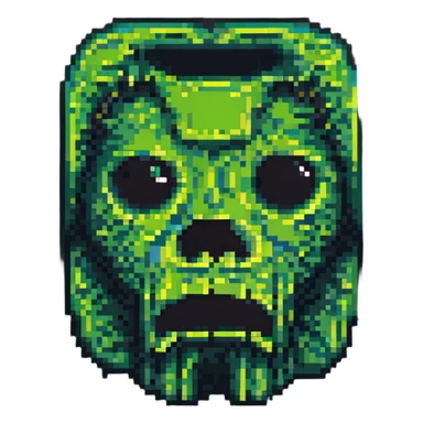 Minecraft creeper face pixel art sticker