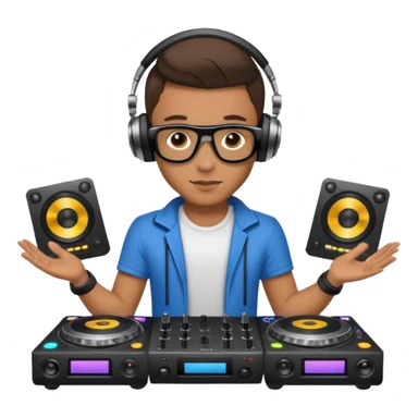 dj with setup sticker