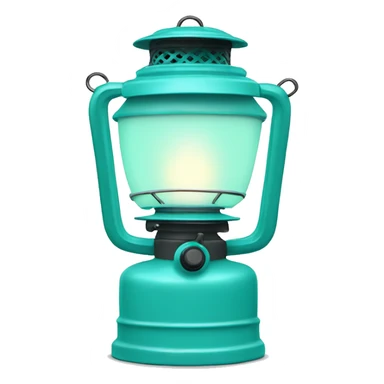 Realistic tiffany blue camping lantern sticker
