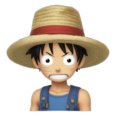 Luffy qui lance une attaque sticker