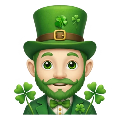 Leprechaun with shamrocks sticker
