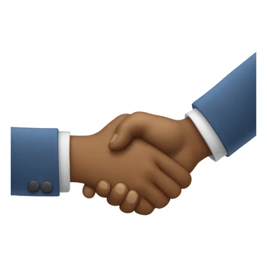 Two hands about to handshake  sticker