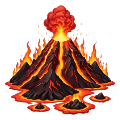 Volcano Planet – lava rivers and erupting peaks sticker
