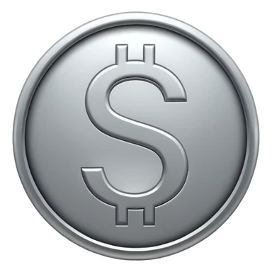 gray dollar sign SYMBOL in circle sticker