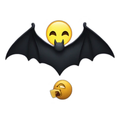 bat signal with a flex emoji instead of a bat sticker