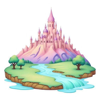 melted pastel renaissance landscape sticker