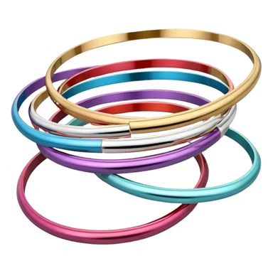 Elegant multicolour metal bangles  sticker
