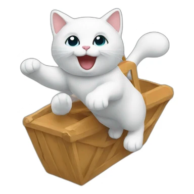 Un chat volant sticker