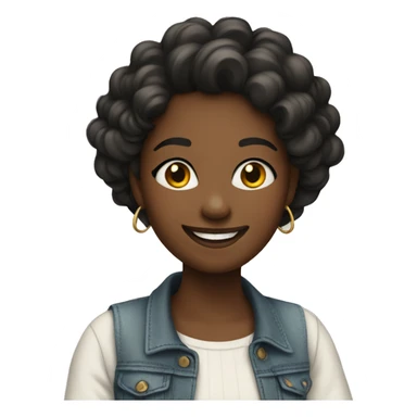 smiling girl in stylish outfit sticker