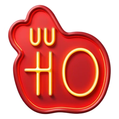  neon sign with the word hot sticker