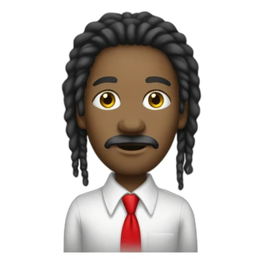 Jamaican rastaman with red tie sticker