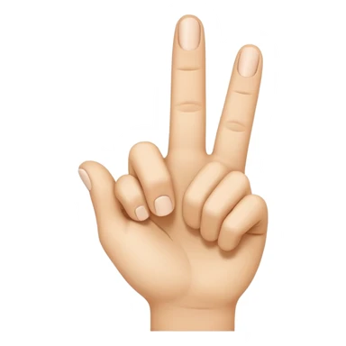 “Emoji-style hand making the letter ‘L’, with the index finger slightly curved. Clean, simple design, smooth shapes, neutral skin tone. White or transparent background, high resolution.” sticker