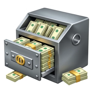 open filled cash money wifi vault sticker