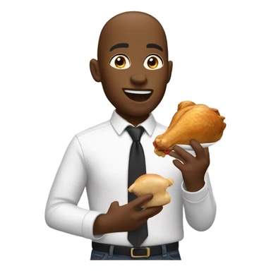 My Memoji eating chicken sticker