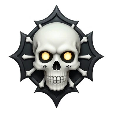 Wiz 101 casting sigil black and white death skull   inspired school sticker