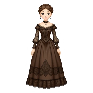 victorian lady sticker