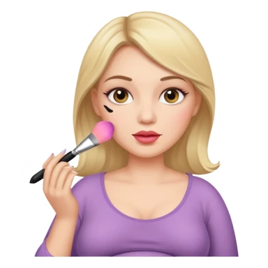 Pregnant women doing makeup  sticker
