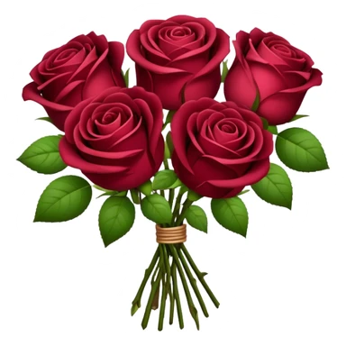 bouquet of burgundy roses  sticker