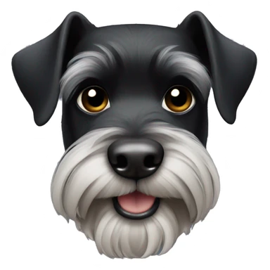 black mini schnauzer face sticker
