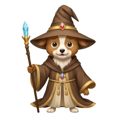 Dog wizard sticker