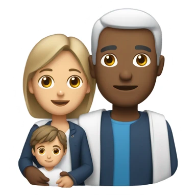 PADRE Y MADRE CON SU HIJO sticker