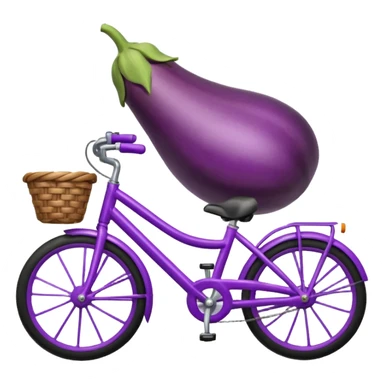 an eggplant riding a bike  sticker