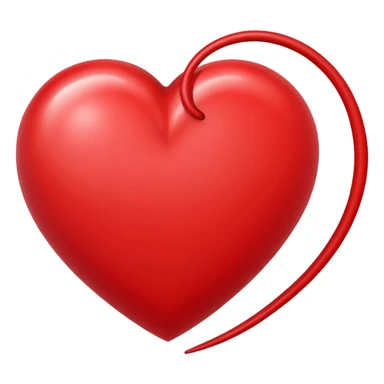 red heart with  ྀི on top of the left half sticker