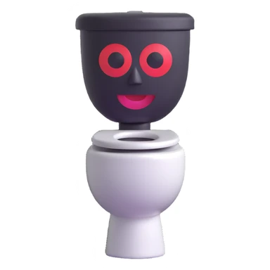 Skibidi Toilet with a face sticker