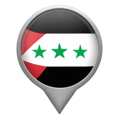 Free Syria flag iOS style sticker