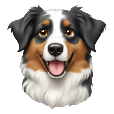 Australian shepherd with a bow on its ear  sticker