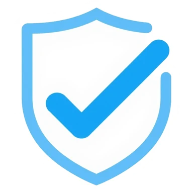 Blue verification checkmark tick sticker