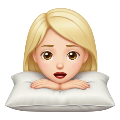 girl drooling on pillow sticker