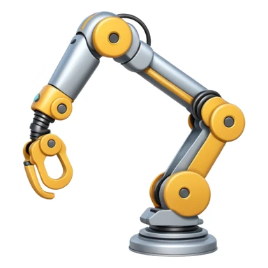 Industrial Arm – Silver robotic arm, gripping tool sticker