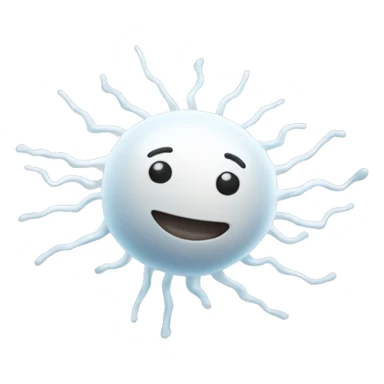 White human cell that swims sticker