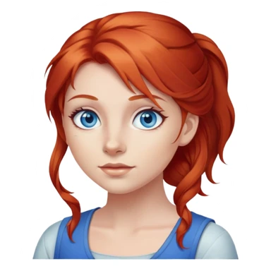 Девушка-геодезист, рыжеволосая с голубыми глазами  sticker