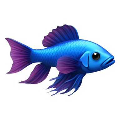 Blue beta fish sticker