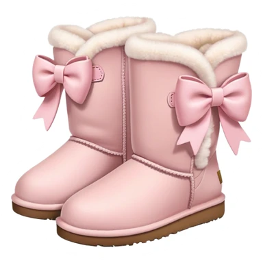 uggs with pale pink bows sticker