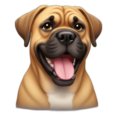 bullmastiff smile sticker